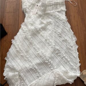 Elegant White Ruffled Dress
